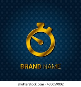 Time Royal Golden & Blue Metallic Premium Corporate Logo / Icon