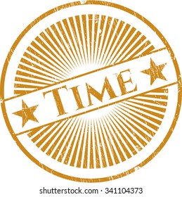 Time rubber grunge texture stamp