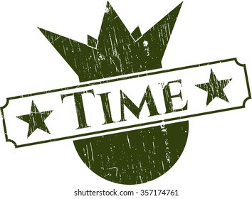 Sello de goma de tiempo con textura gruesa