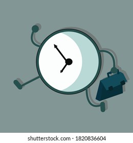 Time running concept. Creative idea design for template, brochure or presentation.