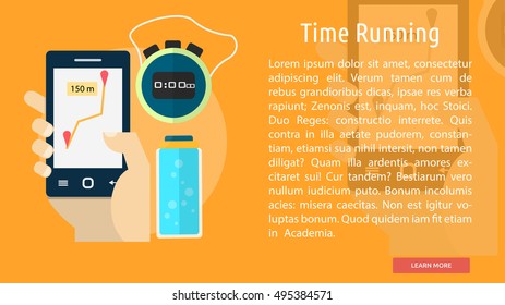 Time Running Conceptual Banner