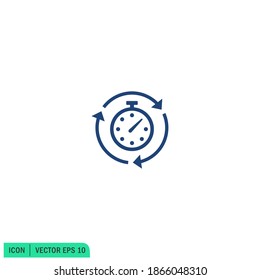 time running icon vector logo template design element