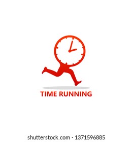 Time Running Logo Template Design Vector, Emblem, Design Concept, Creative Symbol, Icon