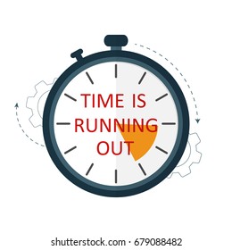 Time Is Running Out Time Alert Stopwatch Vector