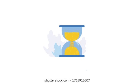Time is running out background. Modern illustration slider site page. Concept of time for business development. Web banner time elapsed for business pay. Vector image time is money design.