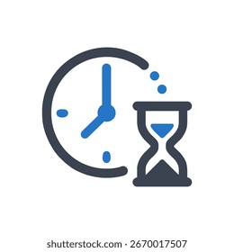 Tiempo Que Se Agota Icono De Fecha Límite Aislado Sobre Fondo Blanco 
