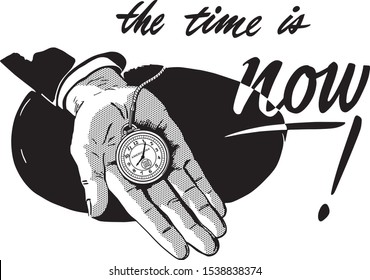 Time Is Running Out - Hand Holding Pocket Watch