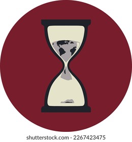 Time is running out to save our planet. Graphic designed to improve awareness of climate changes. 