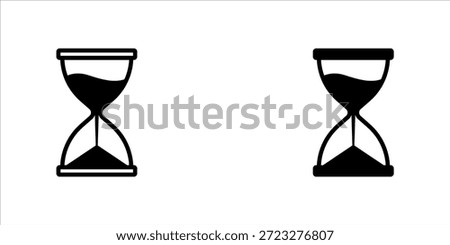 Time is running out with this hourglass icon set, deadlines are looming, and urgency is paramount. vector illustration on white background