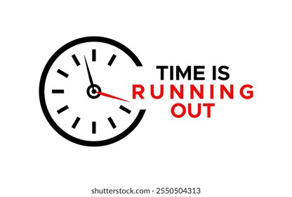 Time is running out Timing clock icon vector 