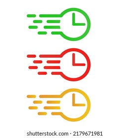 Time is running. Vector illustration