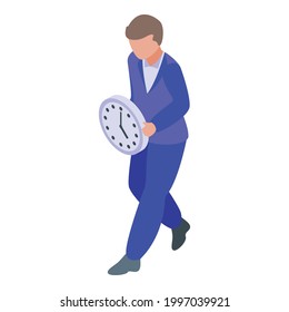Time rush job icon. Isometric of Time rush job vector icon for web design isolated on white background