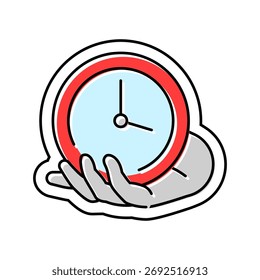 ícone de cor de economia de tempo vetor. sinal de economia de tempo. ilustração de símbolo isolado