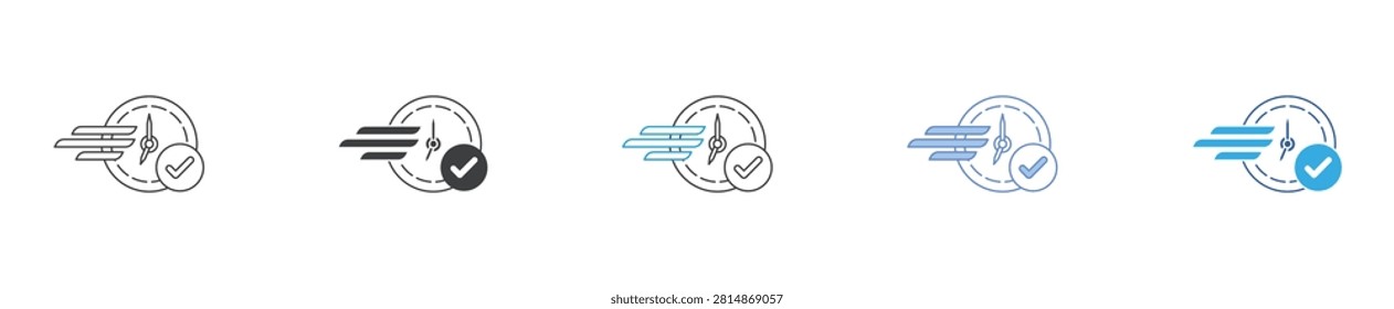 Time Saving concept vector icon. Professional symbol for business strategy, management, and productivity tracking in modern digital design.