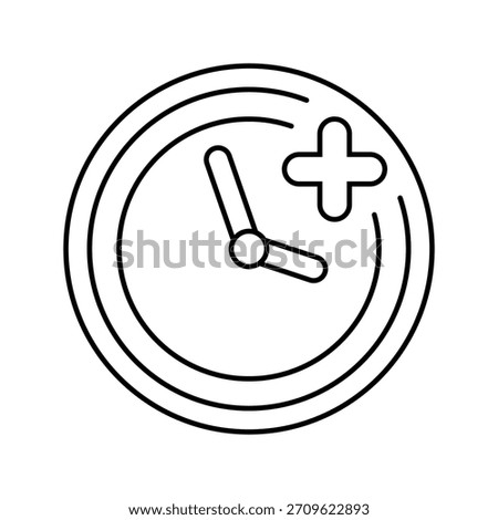time saving line icon vector. time saving sign. isolated contour symbol black illustration