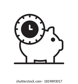 Time Saving vector style icon. EPS 10 file