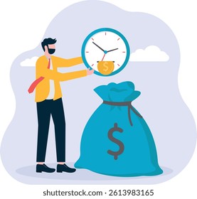 Time and savings. Money Increases Investment. return on investment and investment period.

