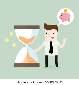 Time to Savings, vector and illustration