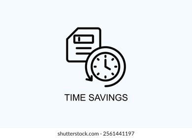 Time Savings Vector Or Logo Sign Symbol Illustration