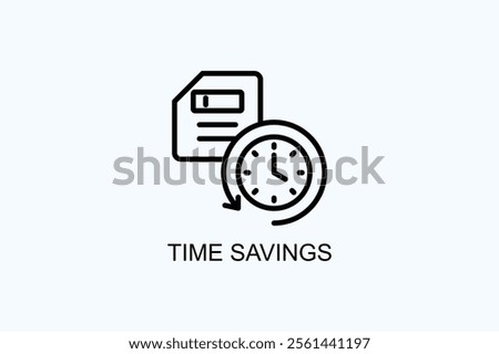 Time Savings Vector Or Logo Sign Symbol Illustration