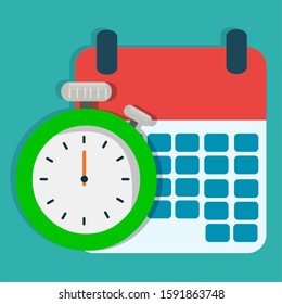 time schedule concept symbol vector illustration