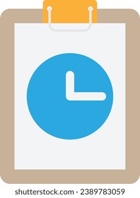 Ilustración plana vectorial vectorial de línea de tiempo programada