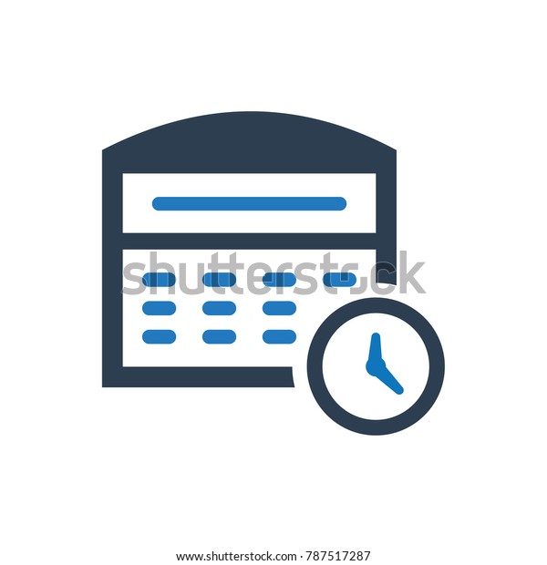 Time Schedule Icon Stock Vector Royalty Free 787517287