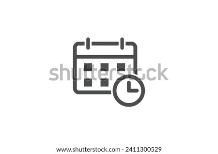 Time Schedule Icon on White Background.