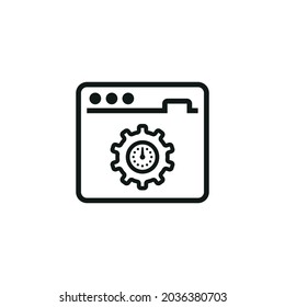 Time schedule icon, vector illustration