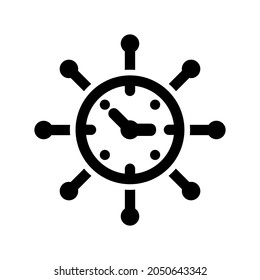 Time schedule icon.clock,network (vector illustration)