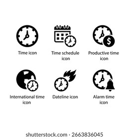 Time, schedule, Productive, International time, Dateline, Alarm time, icon