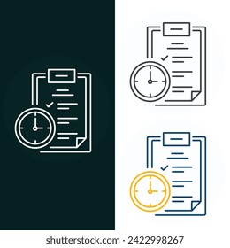 Time Schedule Vector Illustration Icon Design