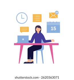 Time schedule Vector illustration which can easily modify or edit
