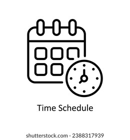 Zeitplan Vektorgrafik-Design-Illustration. Geschäfts- und Verwaltungssymbol auf weißem Hintergrund - EPS10-Datei