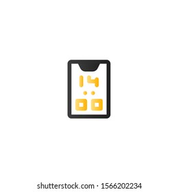Time Screen Unlock Lock Screen Flat Icon Vector