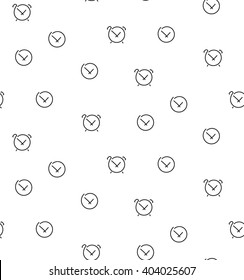 Time seamless pattern. Vector illustration. EPS 10.