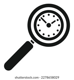 Time search control icon simple vector. Work project. Timer watch