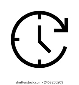 Time section vector icon isolated on wahite background.