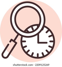 Time seeking, illustration, vector on white background.