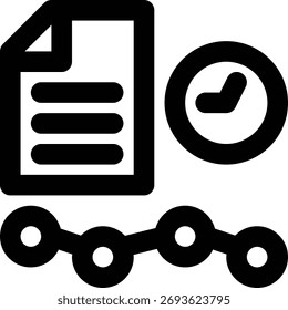 Time Series Data, Data Science Outline Icon