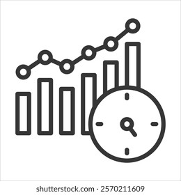 Time series icon vector illustration outline