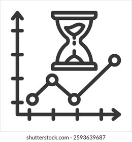 Time Series Outline Icon Vector Illustration