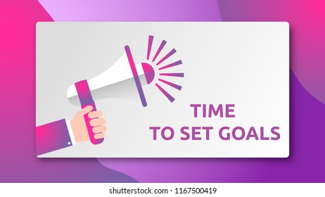 TIME TO SET GOALS - SPEAKER CONCEPT