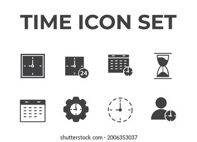 time set icon, isolated time set sign icon, vector illustration