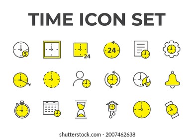 time set icon, isolated time set sign icon, vector illustration