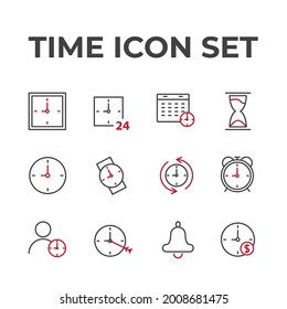 time set icon, isolated time set sign icon, vector illustration
