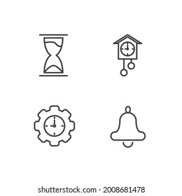 icono de conjunto de tiempo, icono de signo de conjunto de tiempo aislado, ilustración vectorial