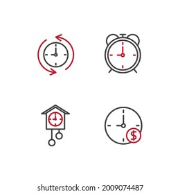 time set icon, isolated time set sign icon, vector illustration