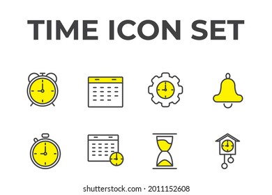 time set icon, isolated time set sign icon, vector illustration