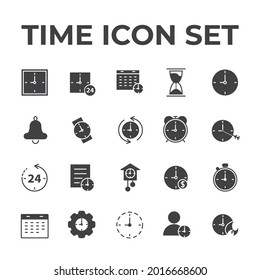 time set icon, isolated time set sign icon, vector illustration